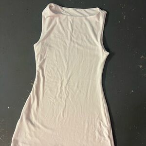 Elegant Cream Sleeveless Dress